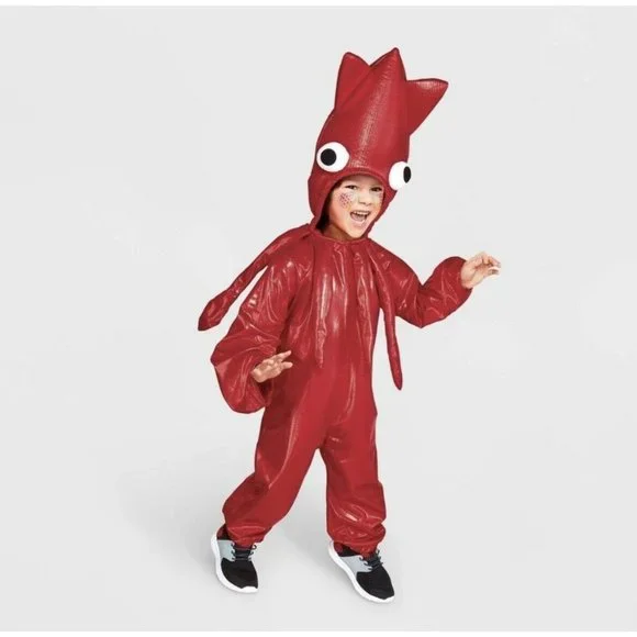 Toddler Squid Halloween Costume Plush Red Jumpsuit 18-24m Hyde Eek! Target